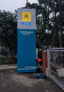pylon sign signage spbu bank pertamina harga pylon bpjs jakarta bogor depok tangerang selatan bekasi bandung bsd bintaro