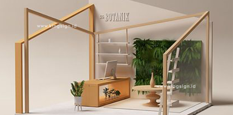 4 konsep desain booth pameran indoor