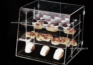 acrylic box bertingkat untuk display makanan