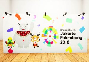 desain backdrop pameran asian games 2018