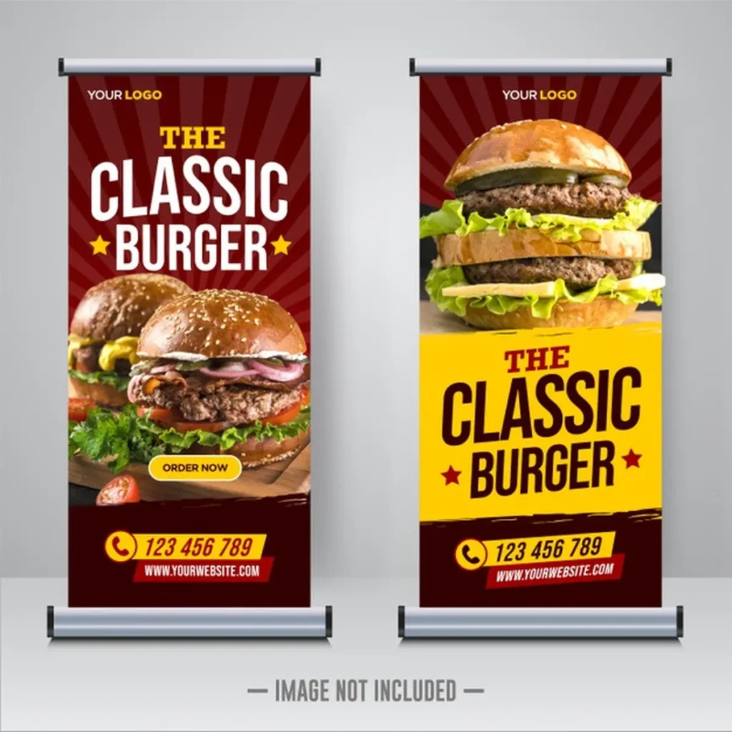 reklame komersial spanduk burger