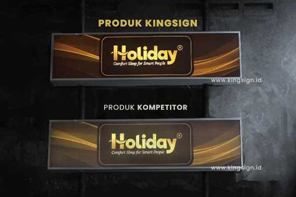 jasa pembuatan neonbox, kingsign vs yang lain