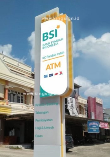 pylonsign bank BSI desain pylonsign bank
